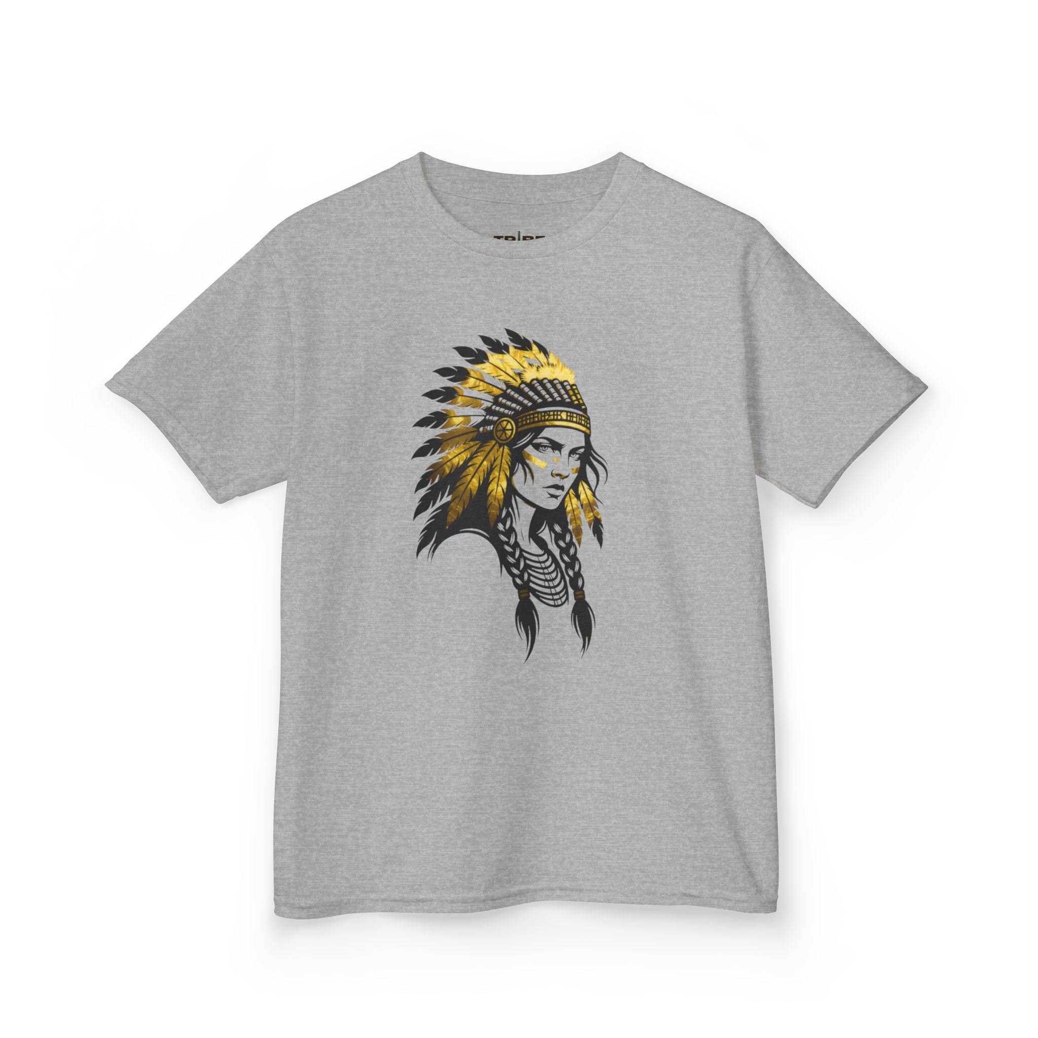 Kids T-Shirt — Maiden Headdress Illustration
