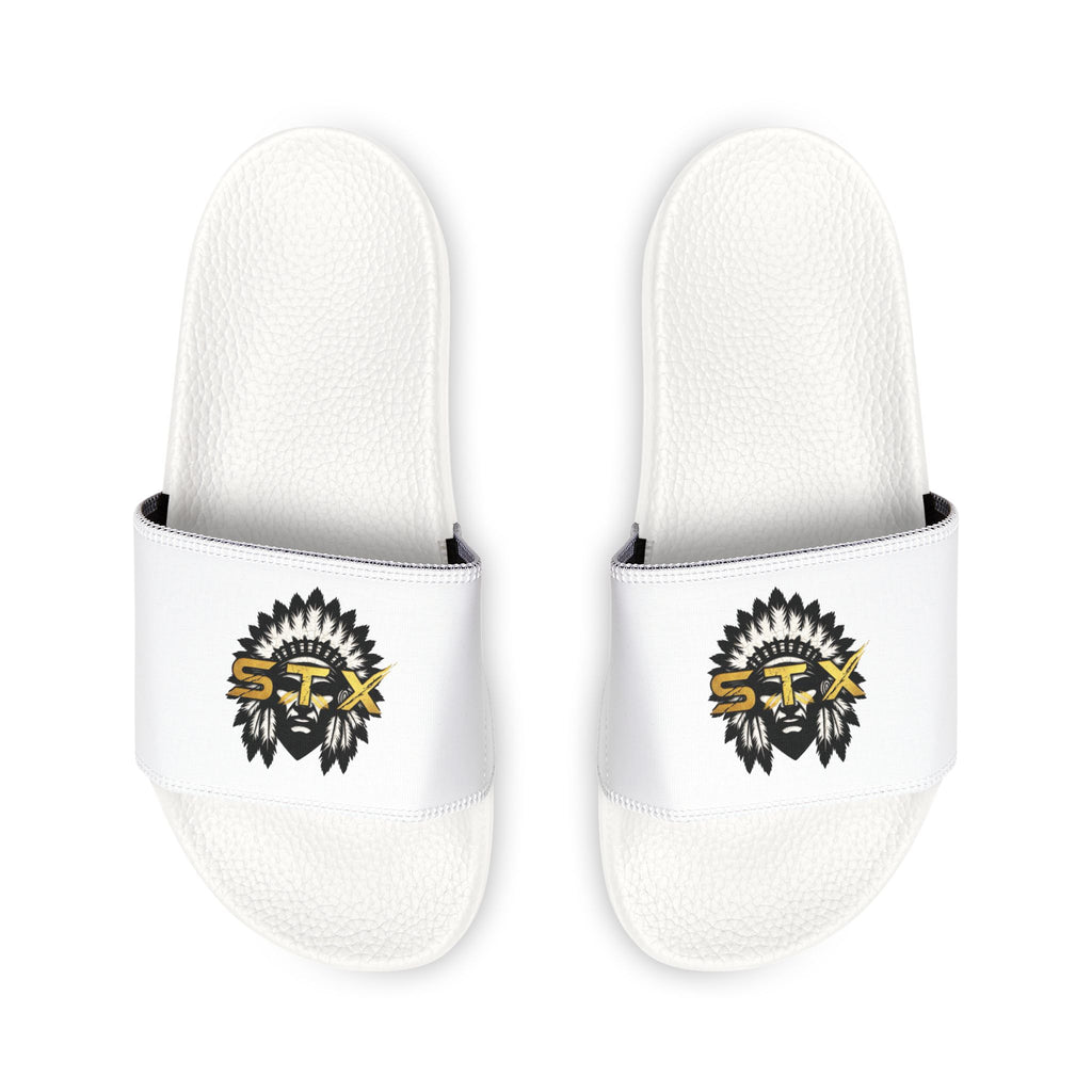 Youth Slide Sandals with Tribal Sun Graphic