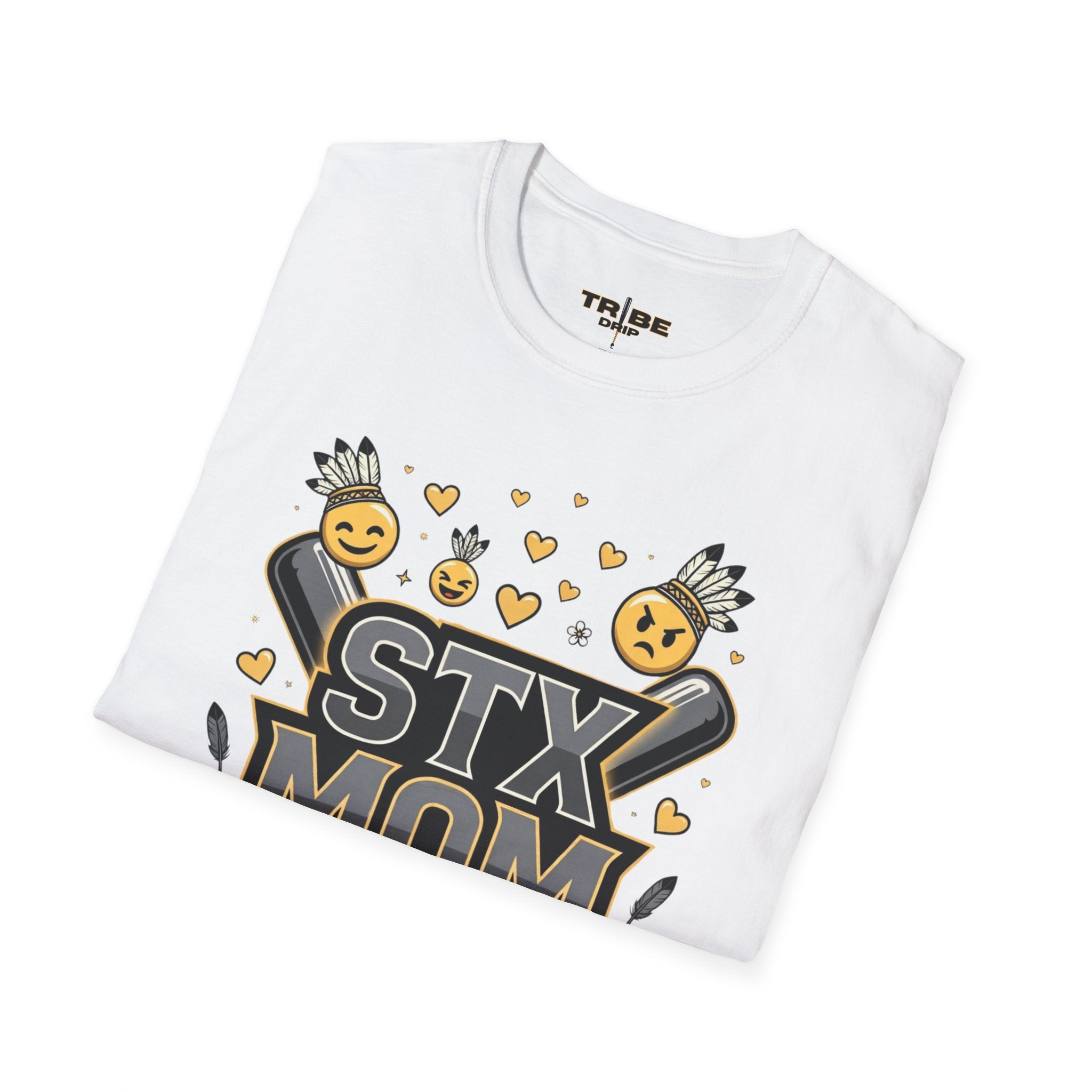 STX Mom T-Shirt — Mom Graphic Shirt with Cheerful Emojis
