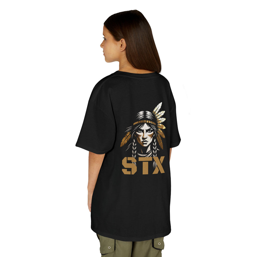 Kids T-Shirt — STX Native Chief Graphic Tee (Tribal Headdress)