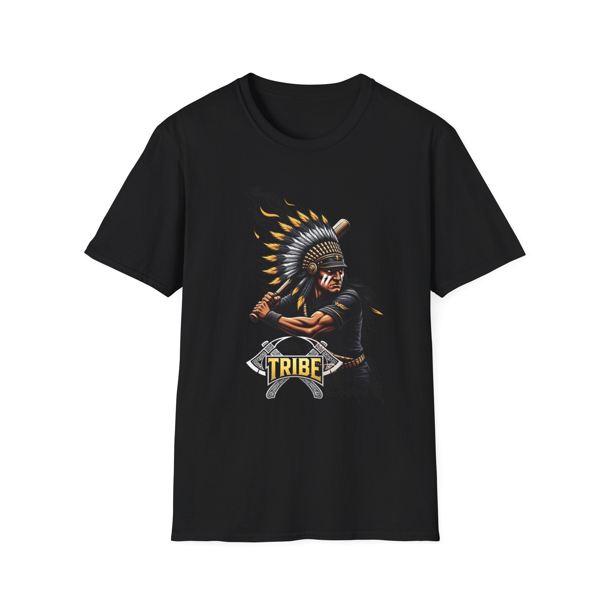 Tribal Warrior T-Shirt — 'Tribe' Native Headdress Graphic Tee
