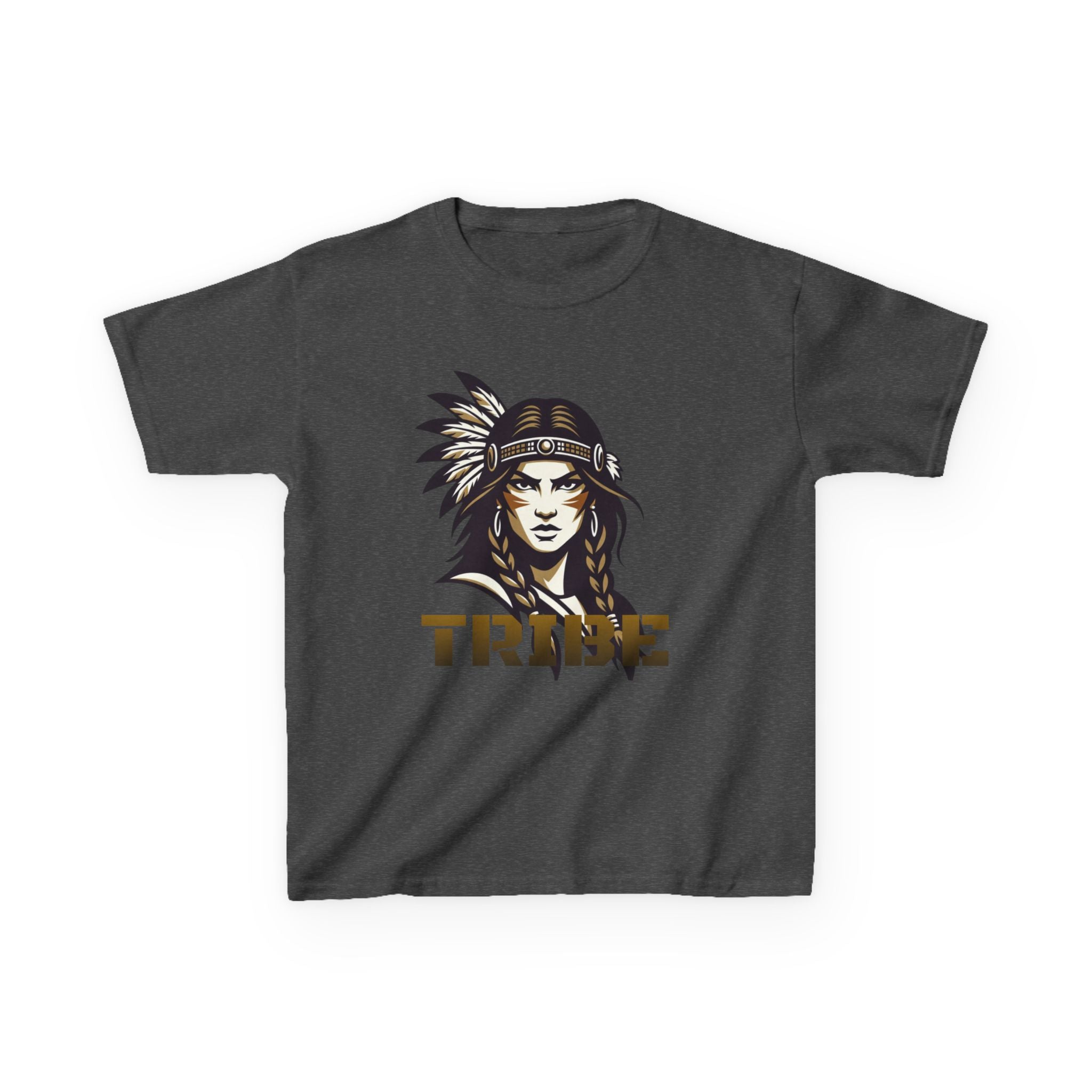 Kids Tee — 'Tribe' Warrior Girl Graphic T-Shirt