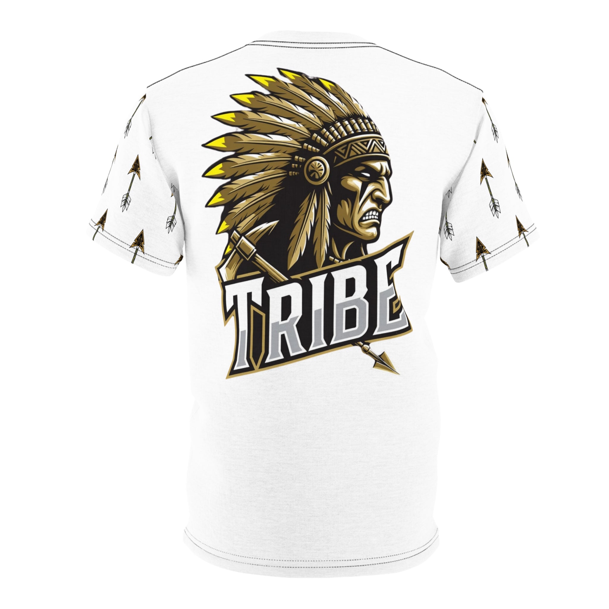 Tribe Headdress Tee — Tribal Arrow Sleeve Graphic T‑Shirt