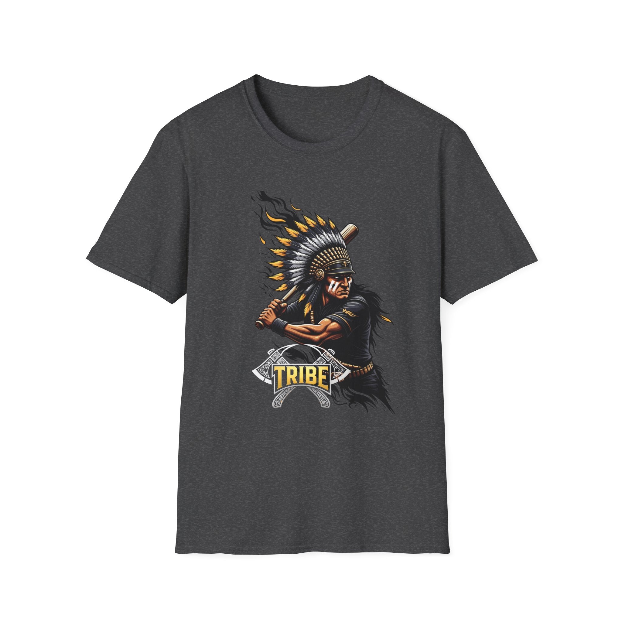 Tribal Warrior T-Shirt — 'Tribe' Native Headdress Graphic Tee