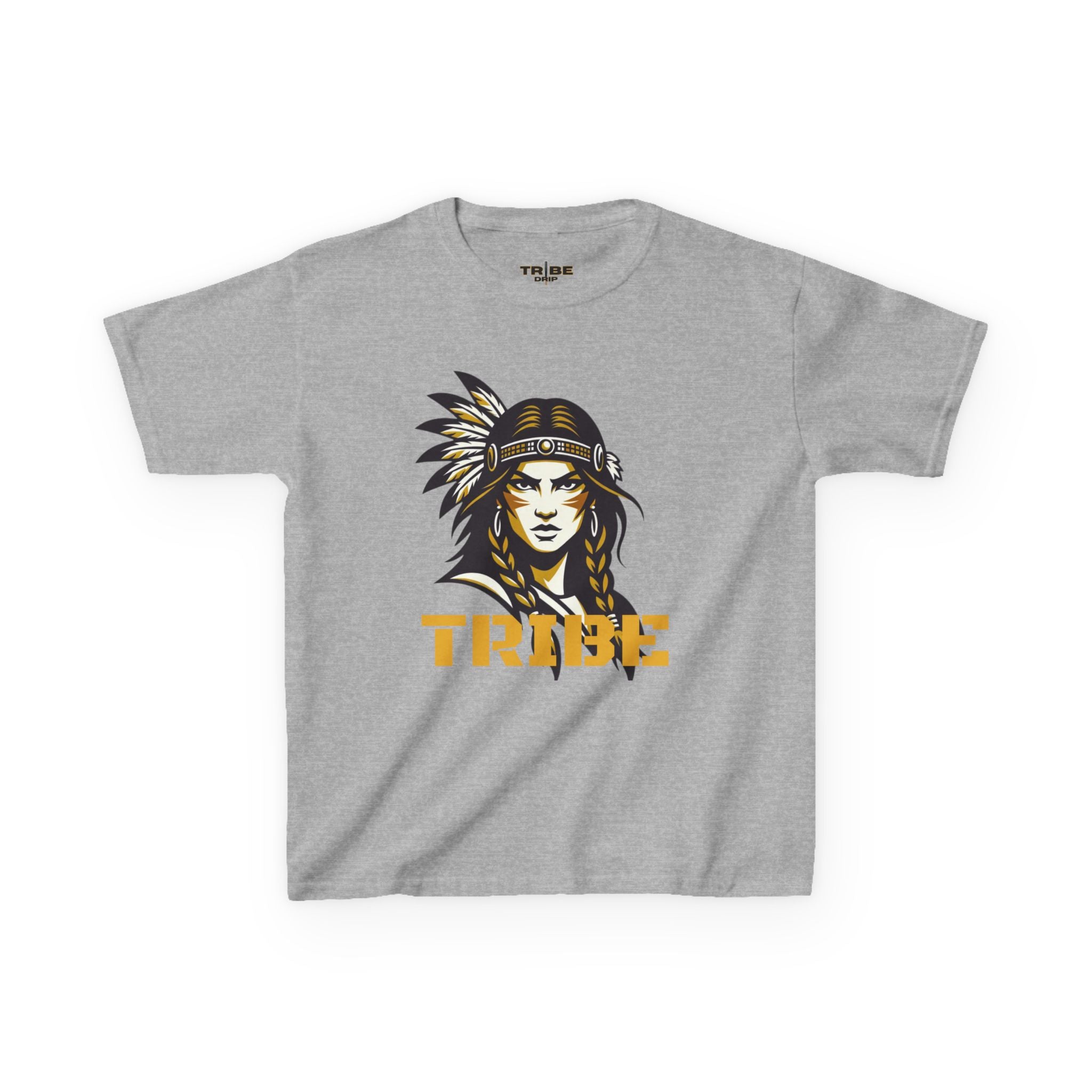 Kids Tee — 'Tribe' Warrior Girl Graphic T-Shirt