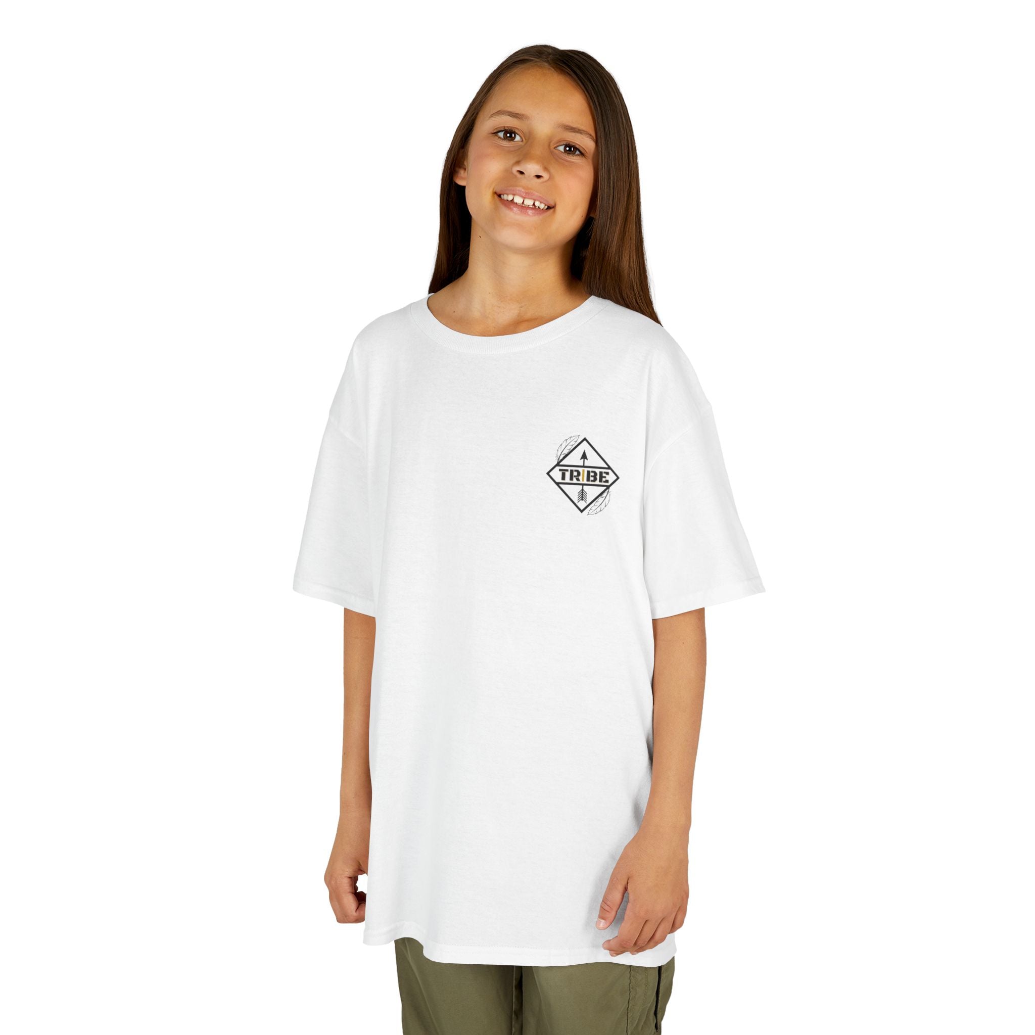 Kids Tee — 'TRIBE' Warrior Helmet Graphic Shirt