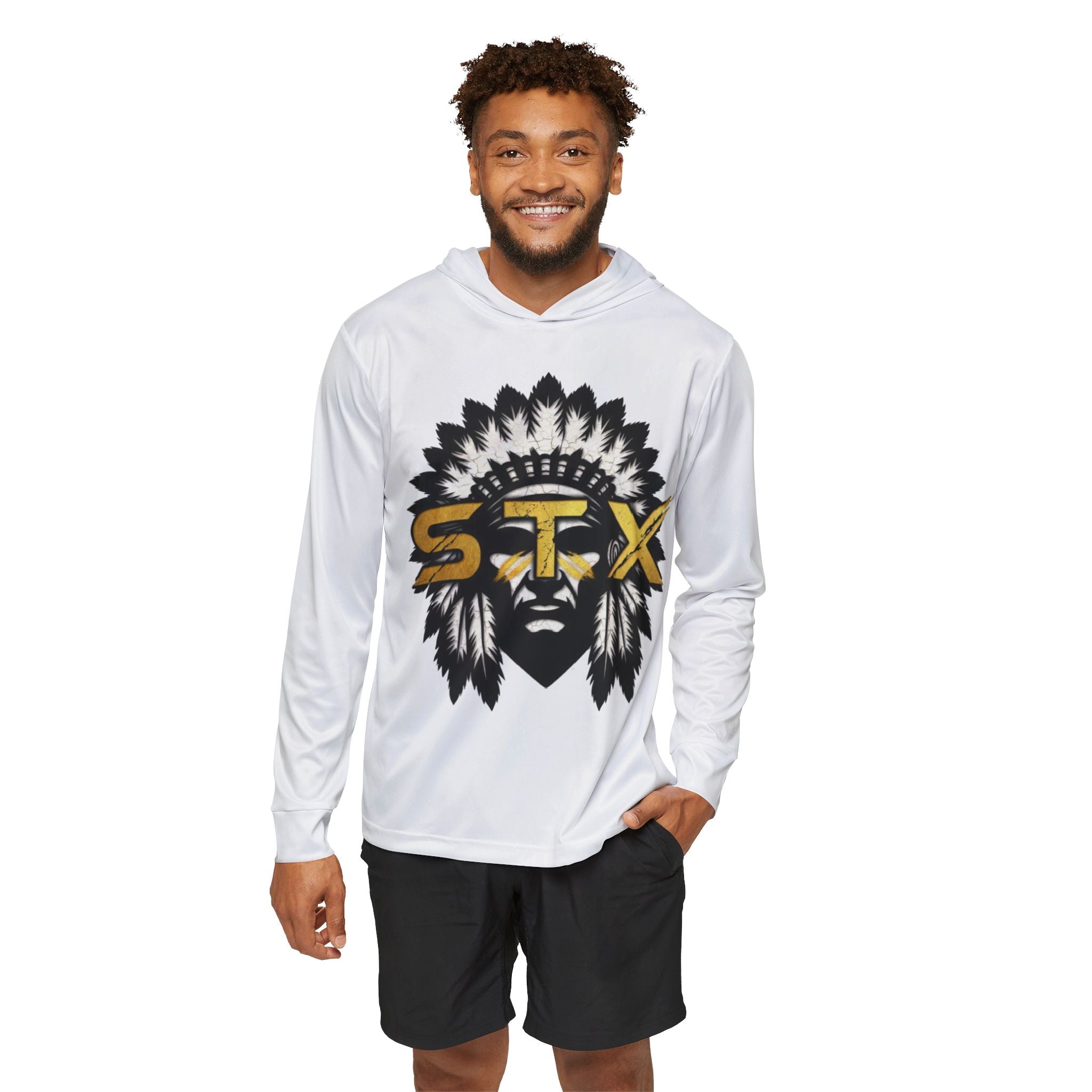 STX Sports Hoodie — Chief Headdress Logo Athletic Warmup Top