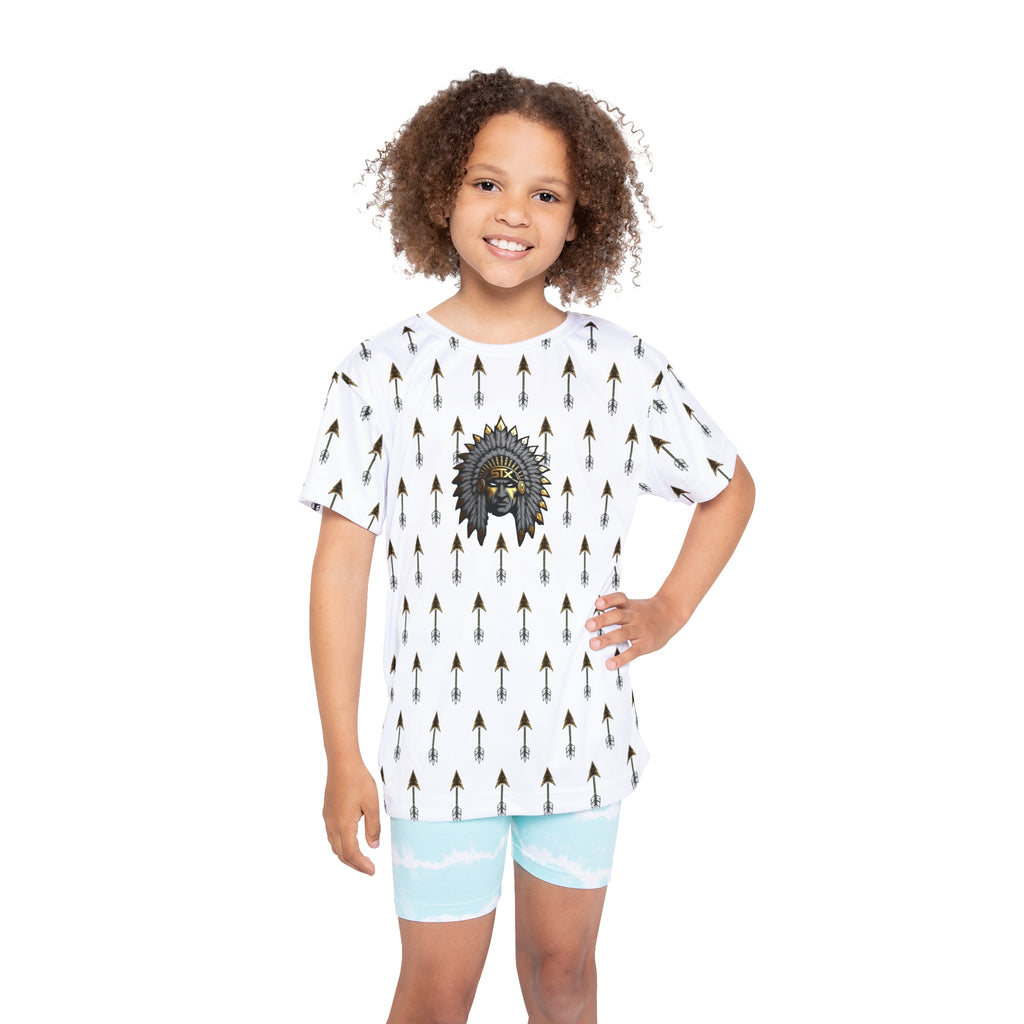 Kids Jersey — Arrow Pattern with Native Chief Graphic
