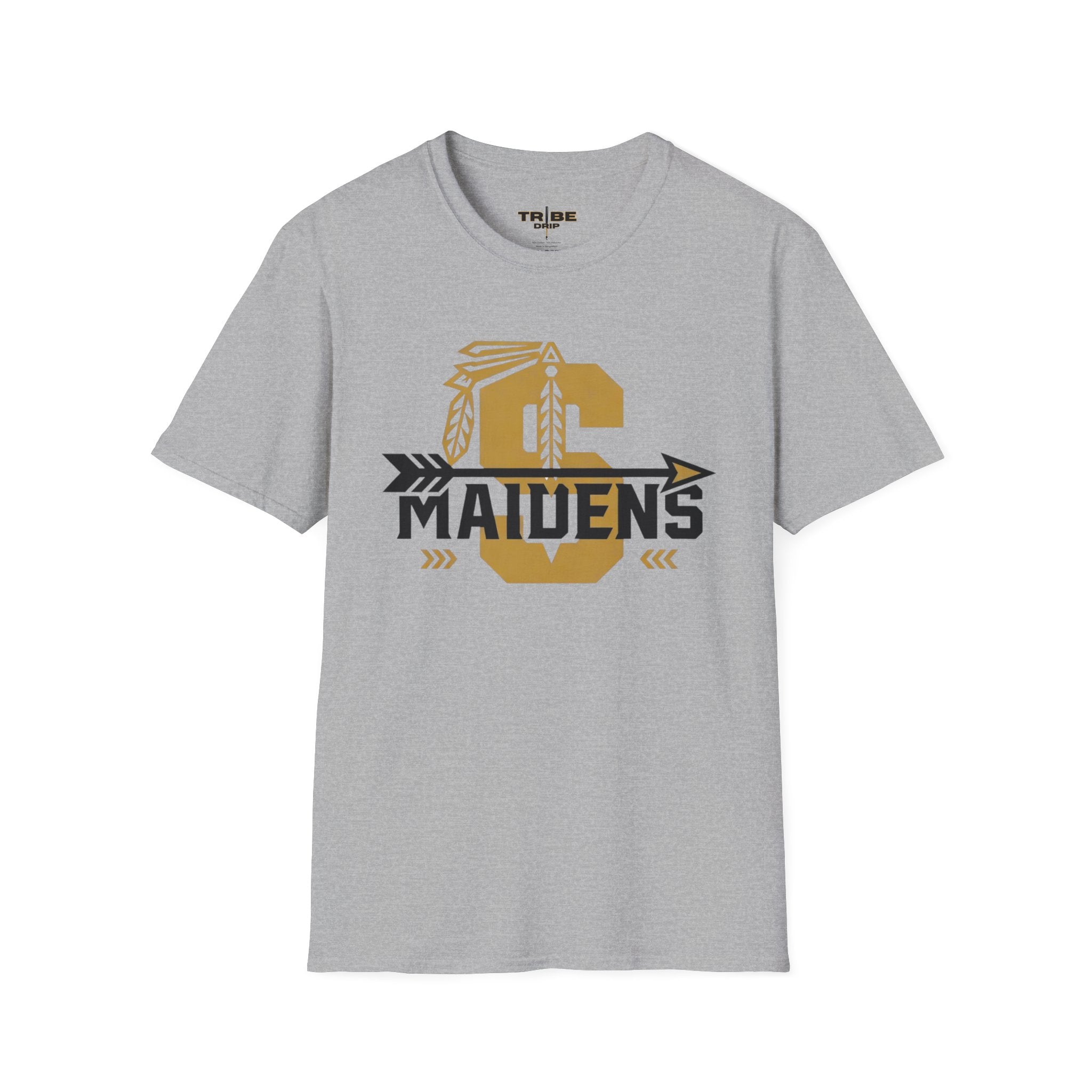 Maidens Letter S Athletic T-Shirt — Vintage Arrow Tribal School Team Tee