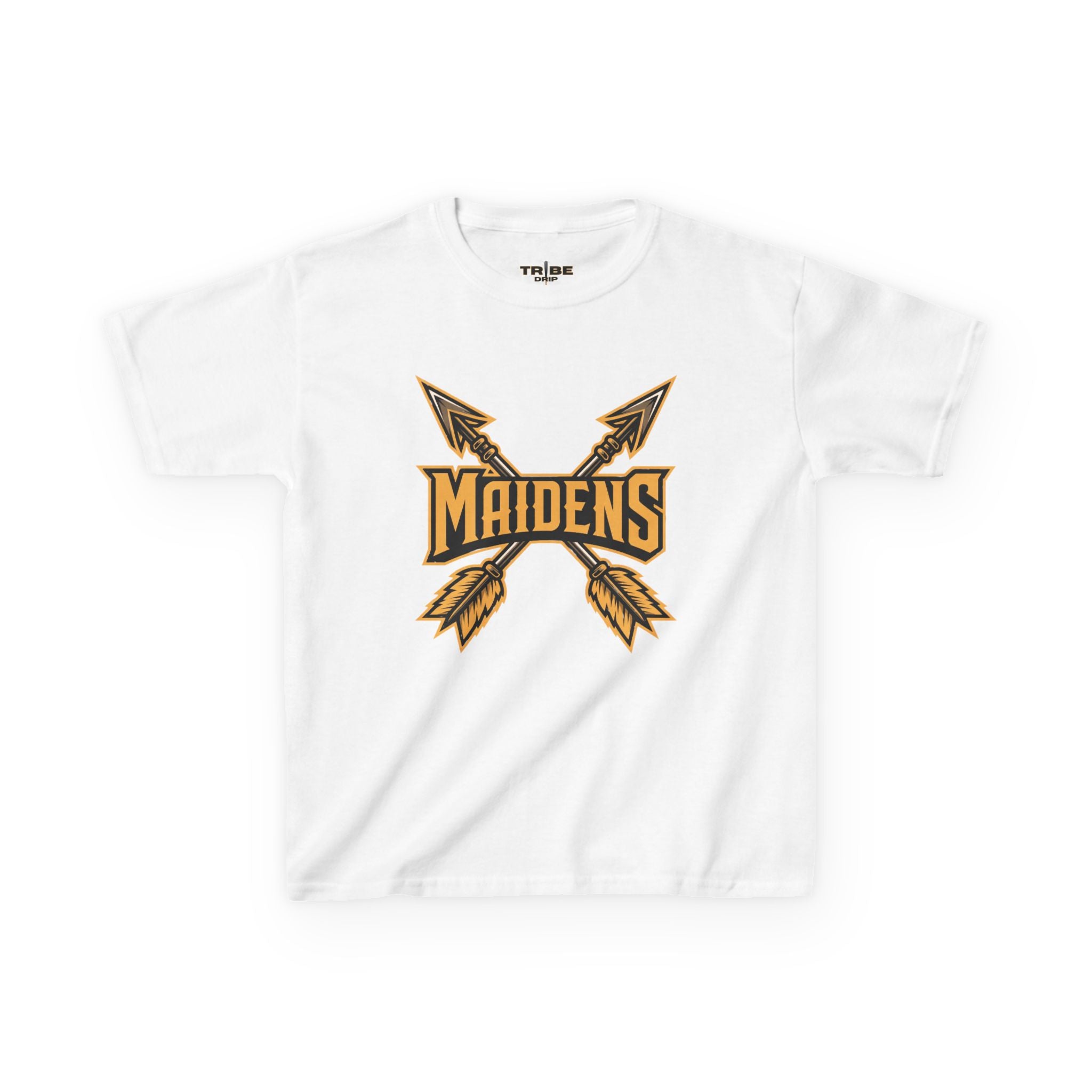 Kids 'Maidens' Arrow Logo Tee — Youth Vintage Athletic Shirt
