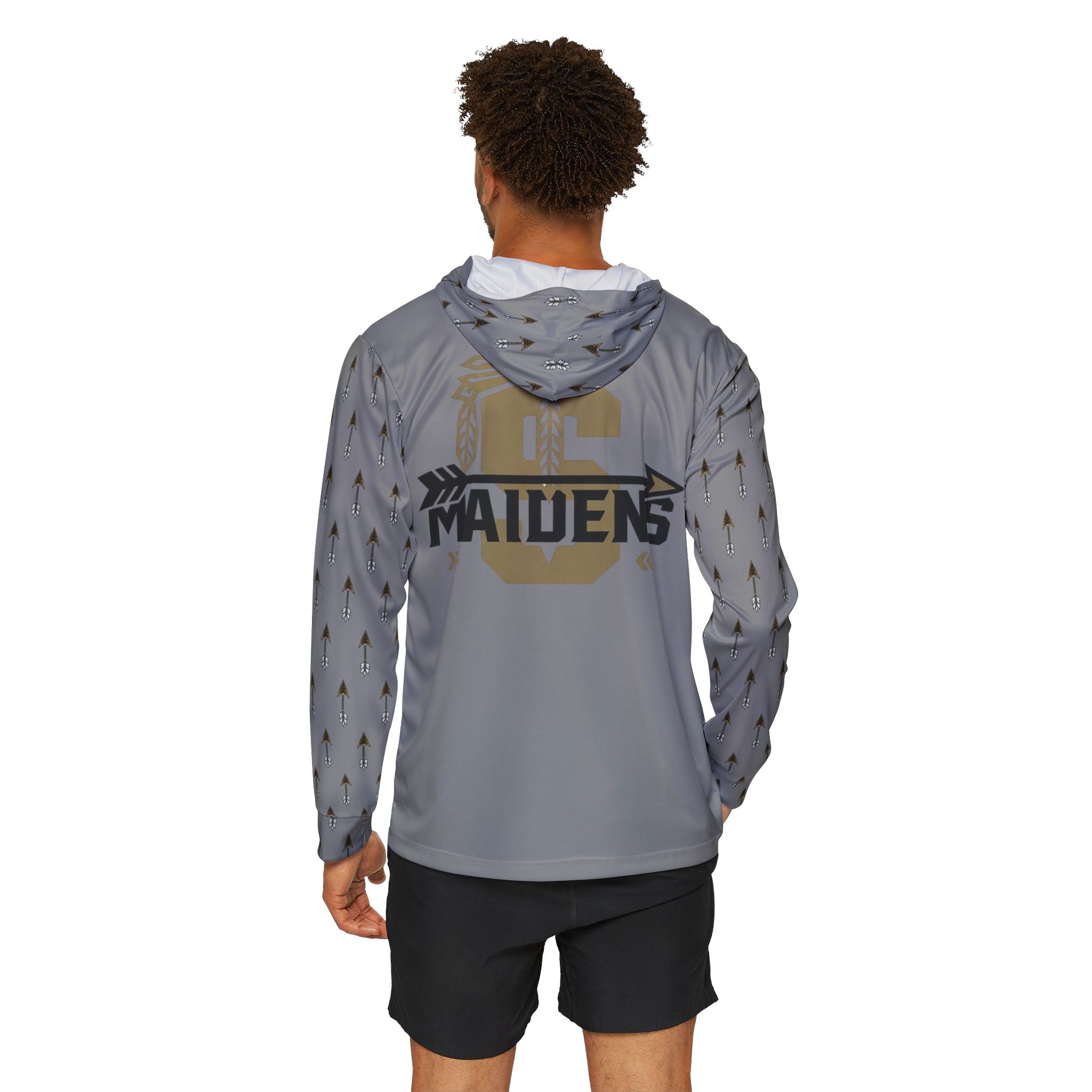 Grey Maidens Team Logo Hoodie - White Athletic Warmup Pullover