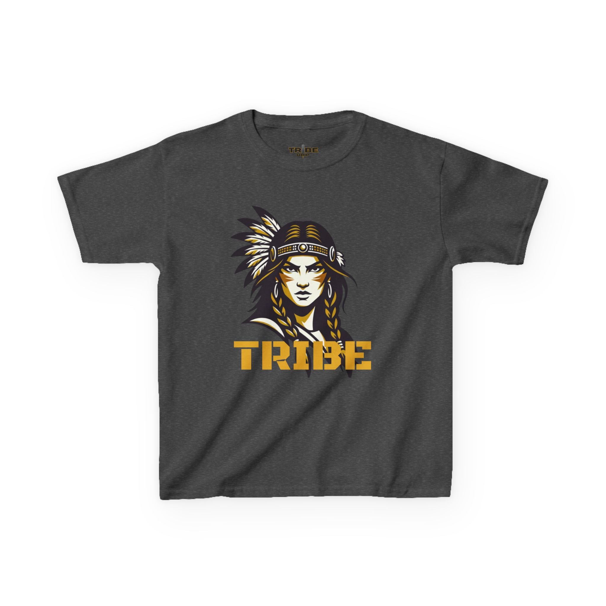 Kids Tee — 'Tribe' Warrior Girl Graphic T-Shirt