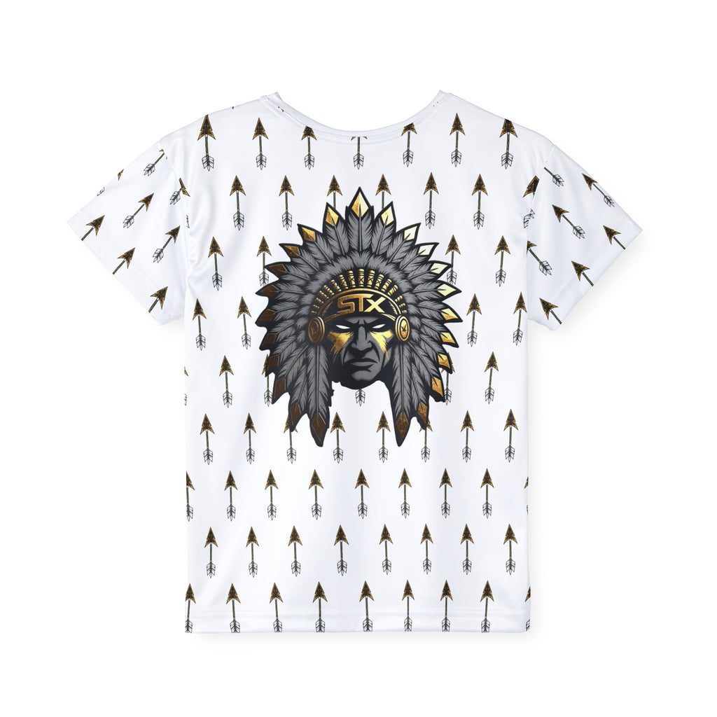 Kids Jersey — Arrow Pattern with Native Chief Graphic