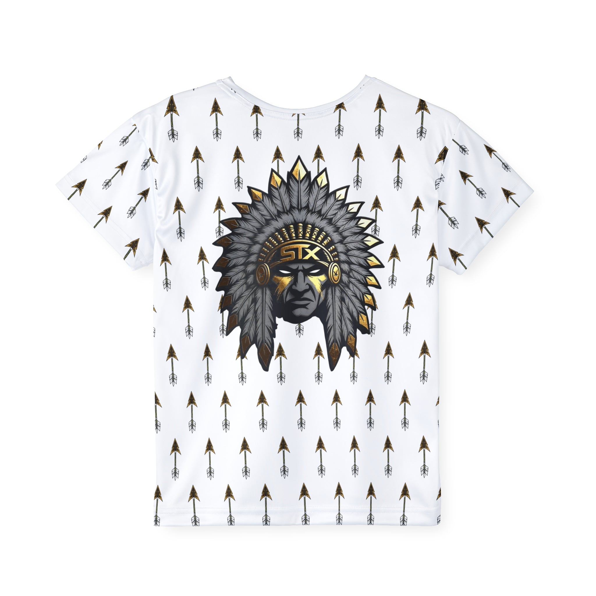 Kids Jersey — Arrow Pattern with Native Chief Graphic