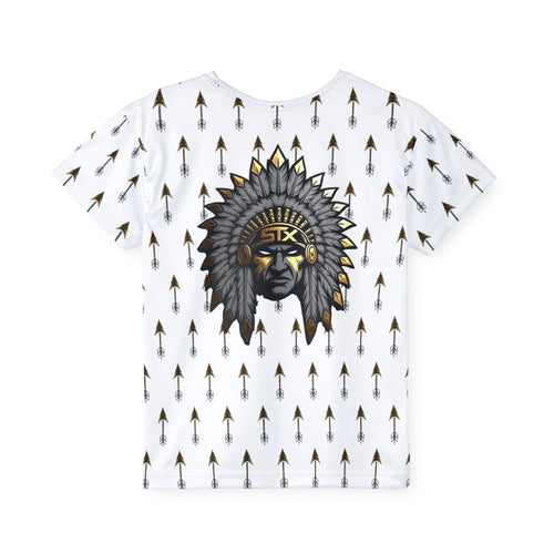 Kids Jersey — Arrow Pattern with Native Chief Graphic