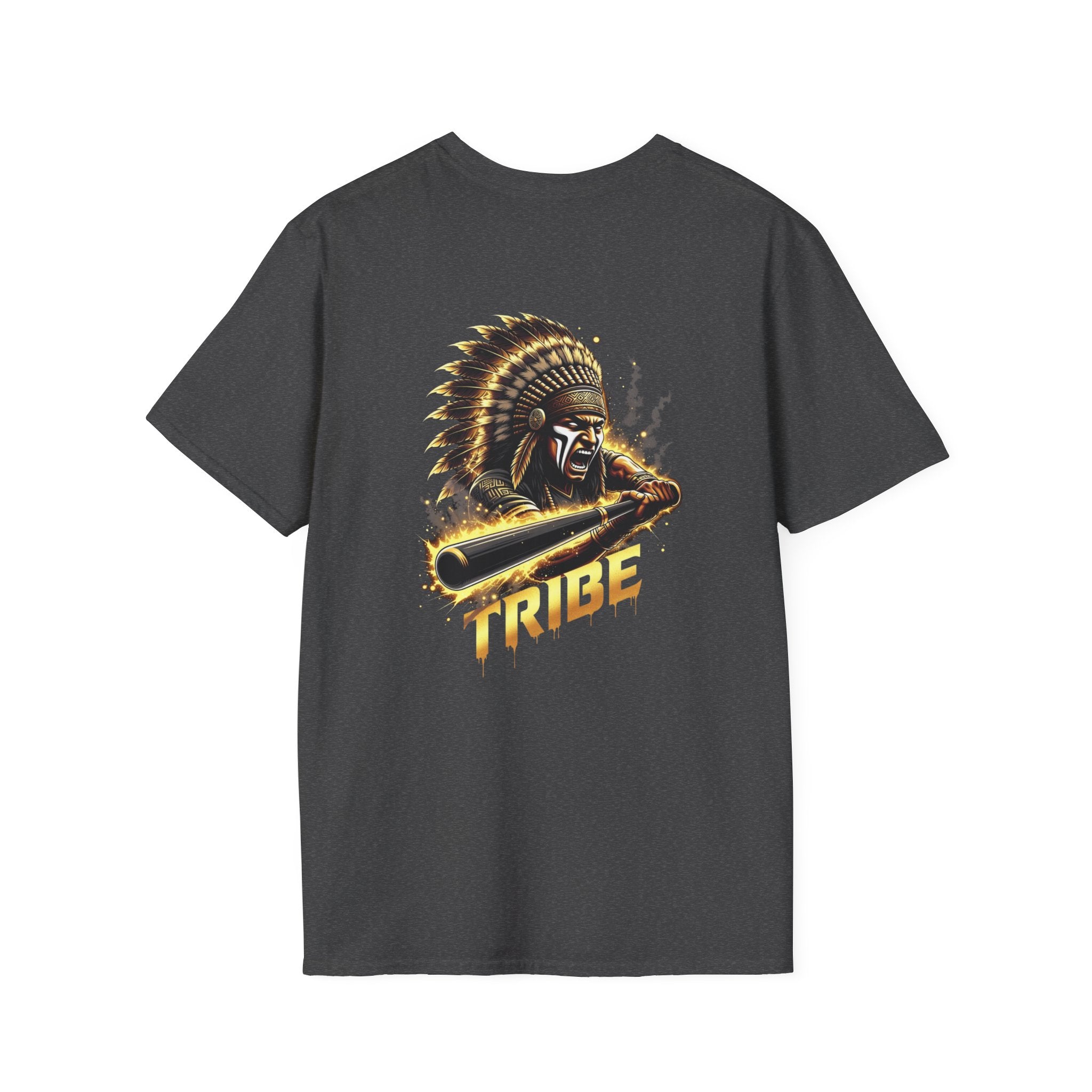 Tribe Warrior Graphic T-Shirt — Native Headdress Baseball Design