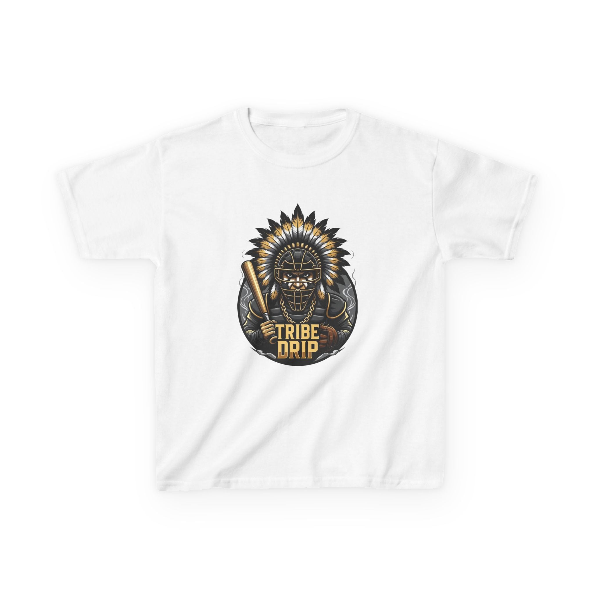Kids Tee - 'Tribe Drip' Tribal Helmet Graphic