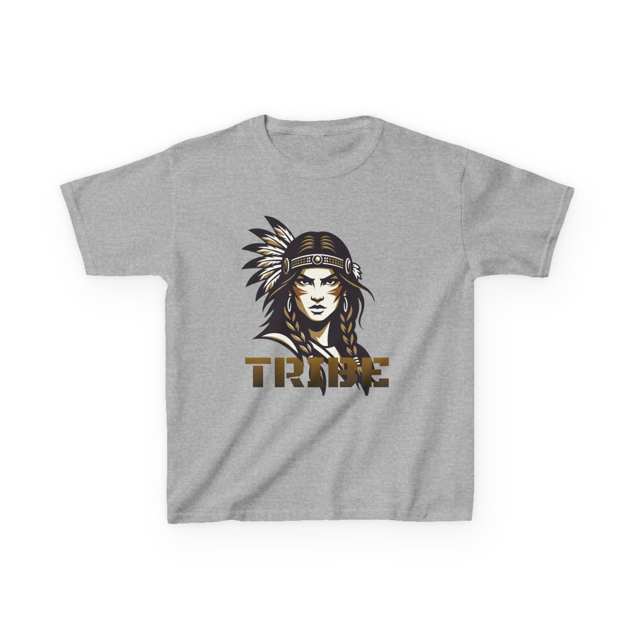 Kids Tee — 'Tribe' Warrior Girl Graphic T-Shirt