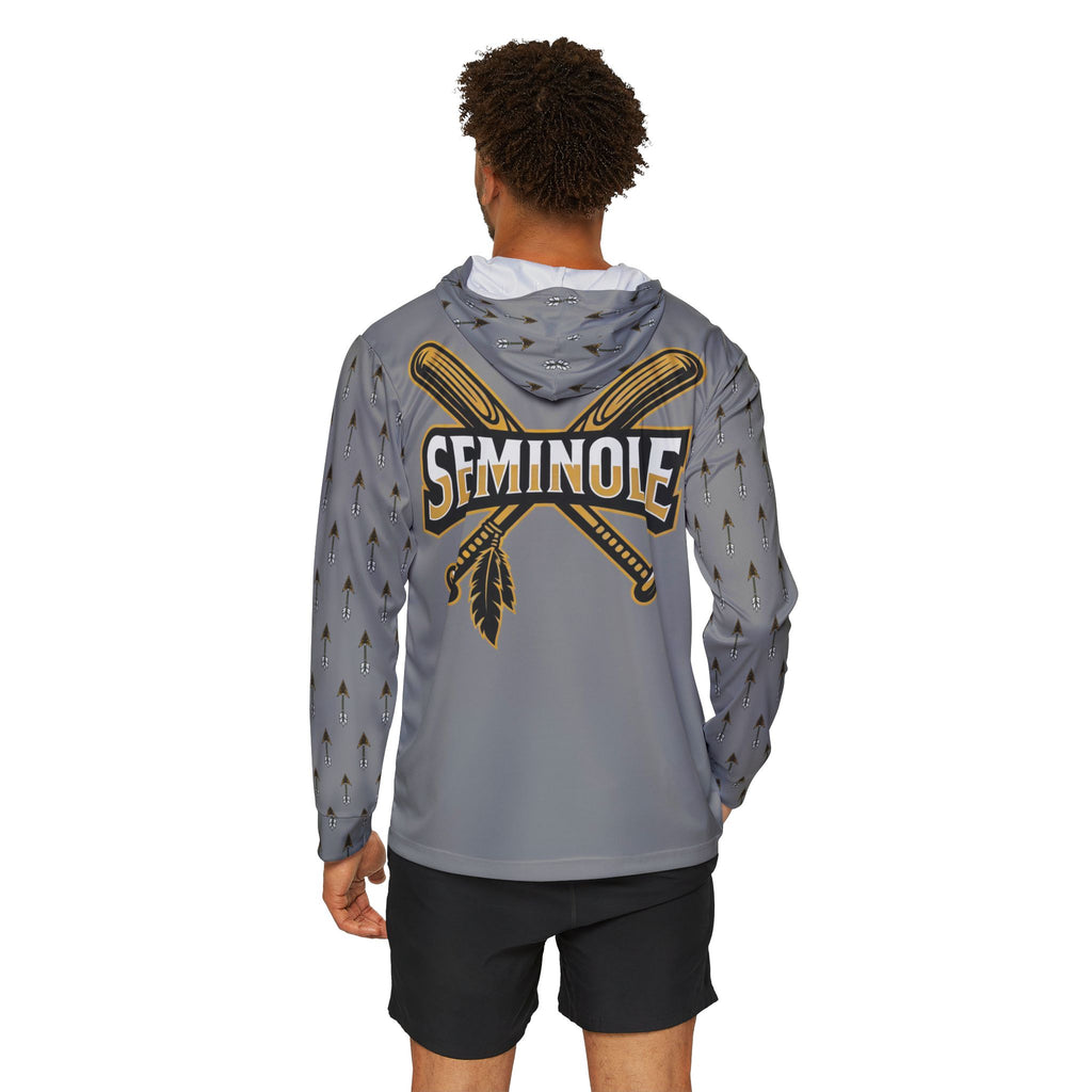 Grey Seminole Baseball Tribe Sports Warmup Hoodie