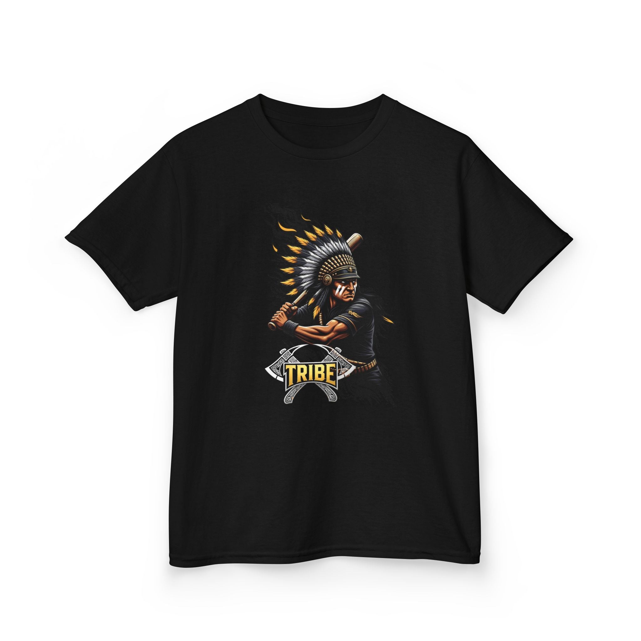 Kids Tee — Fierce Tribal Chief Graphic Shirt