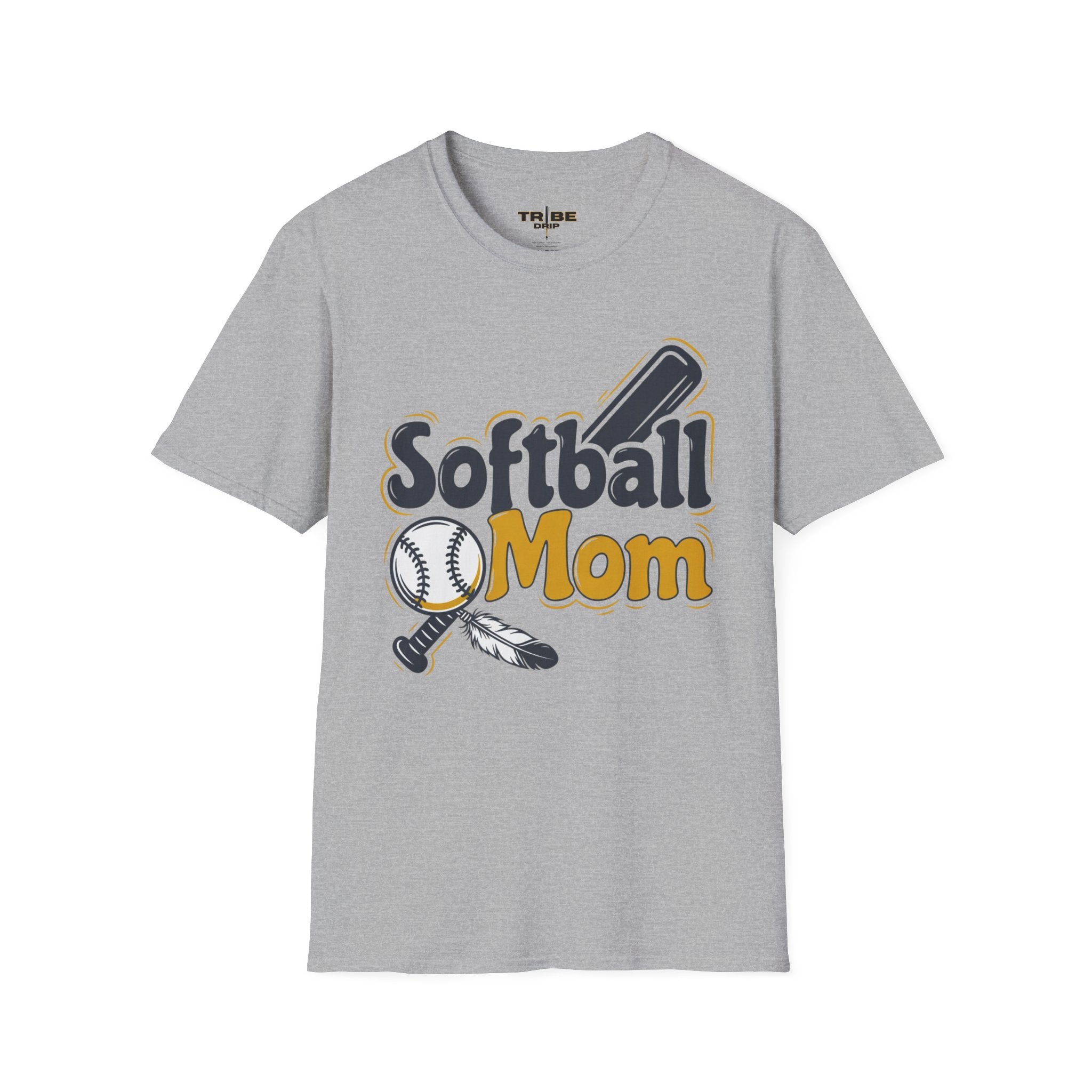 Softball Mom T-Shirt — Retro Bat & Ball Graphic Tee for Proud Sports Moms