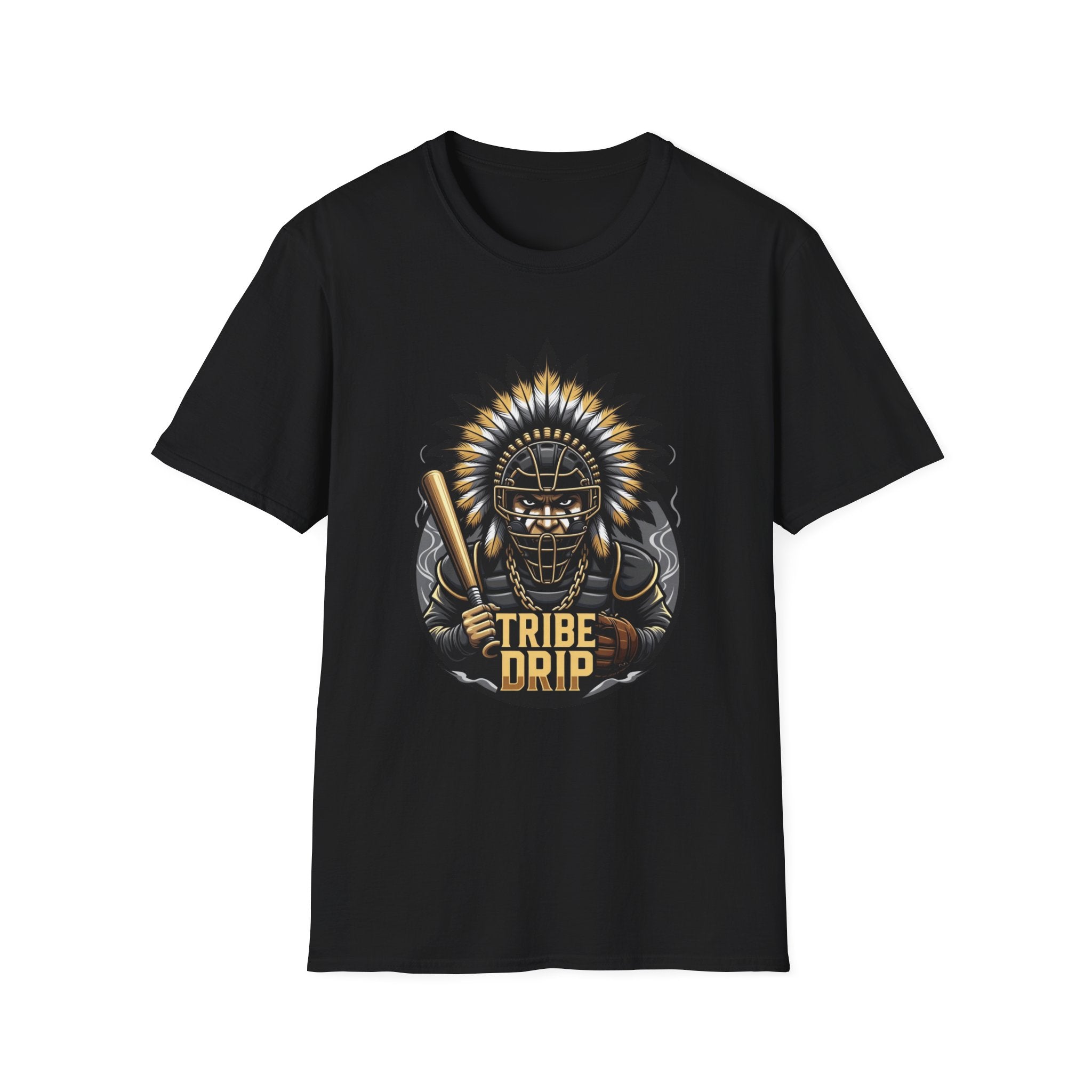 Tribe Drip Graphic T-Shirt — Tribal Skull Headdress Streetwear
